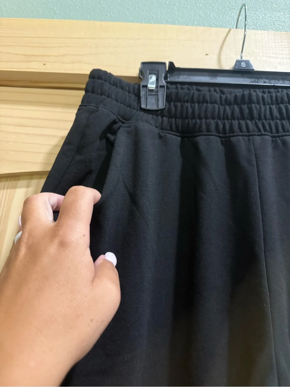 Women's NWT Black Jogger Pants with Elastic Waist, Size Small